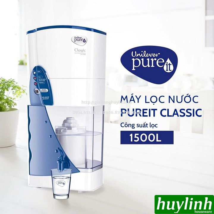 Máy lọc nước trực tiếp không dùng điện Unilever Pureit Classic - Công suất lọc 1500 lít - Hàng chính hãng