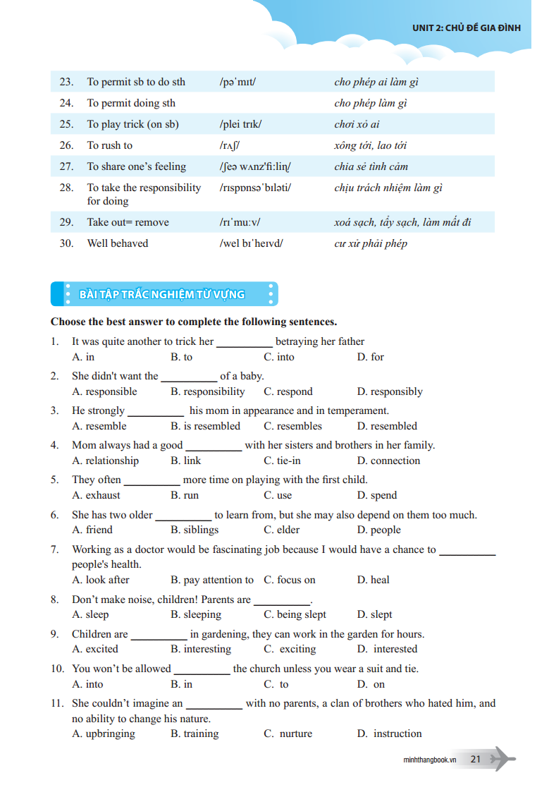 Sách Chinh Phục Từ Vựng Tiếng Anh Dùng Cho Học Sinh Thi THPT Quốc Gia Và Sinh Viên Các Trường Đại Học, Cao Đẳng