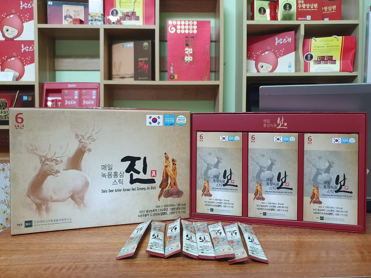 Nước hồng sâm lộc nhung jin stick – Daily deer antler korean red ginseng jin stick