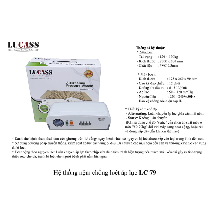 Đệm hơi chống loét cao cấp Lucass LC79