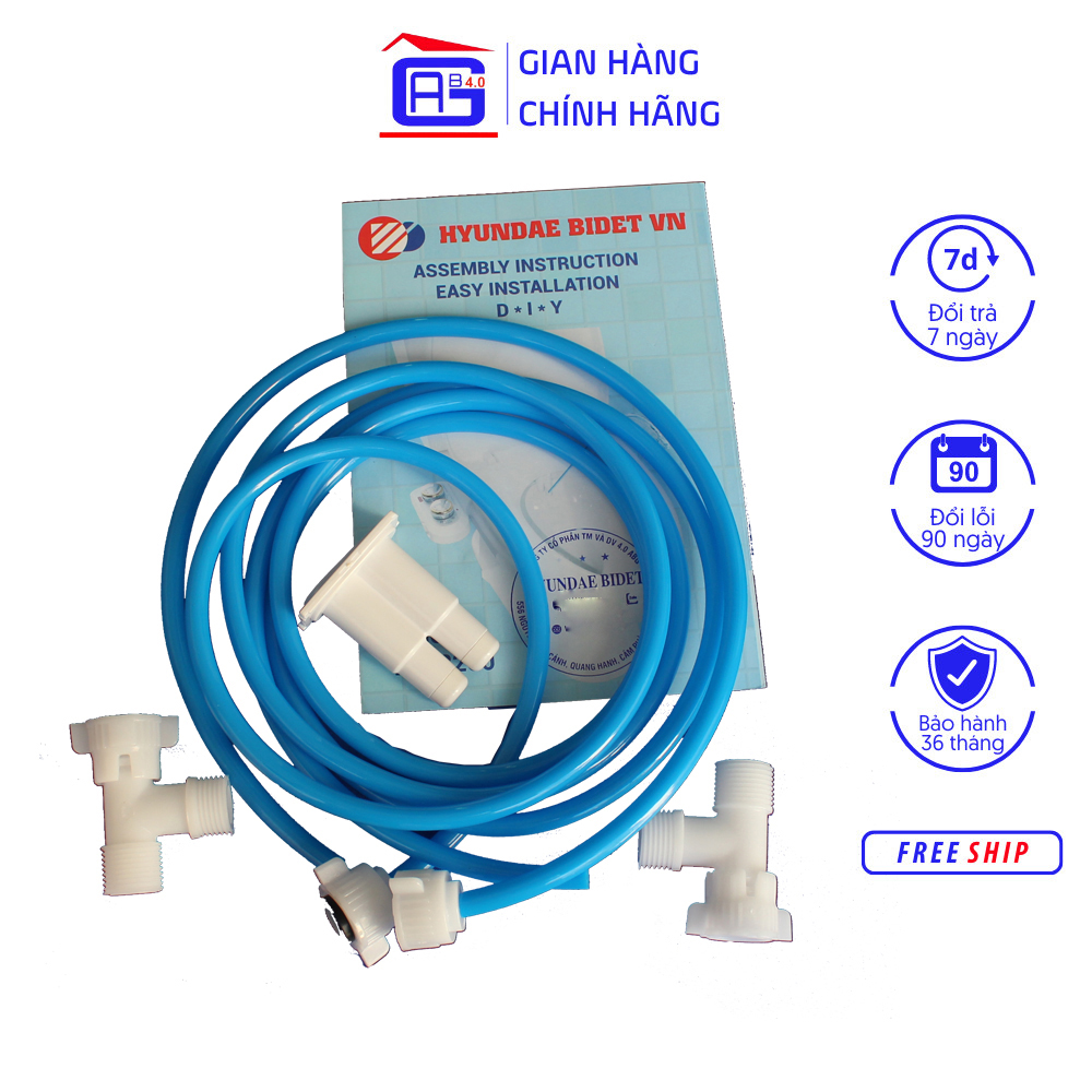 Thiết Bị Vệ Sinh Hyundae Bidet GDB-1500  Hai Vòi Xịt Vệ Sinh Thông Minh Nước Nóng - Lạnh Tự Lắp Đặt Không Tốn Thời Gian