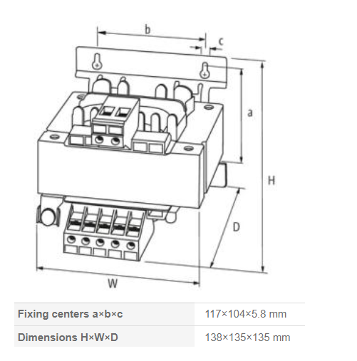 Murrelektronik Biến thế cách ly 1 pha MST IN: 208...550VAC OUT: 2x115VAC