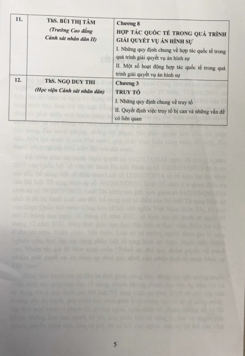 Trình tự, thủ tục, thẩm quyền và trách nhiệm giải quyết vụ án hình sự theo quy định pháp luật tố tụng hình sự Việt Nam