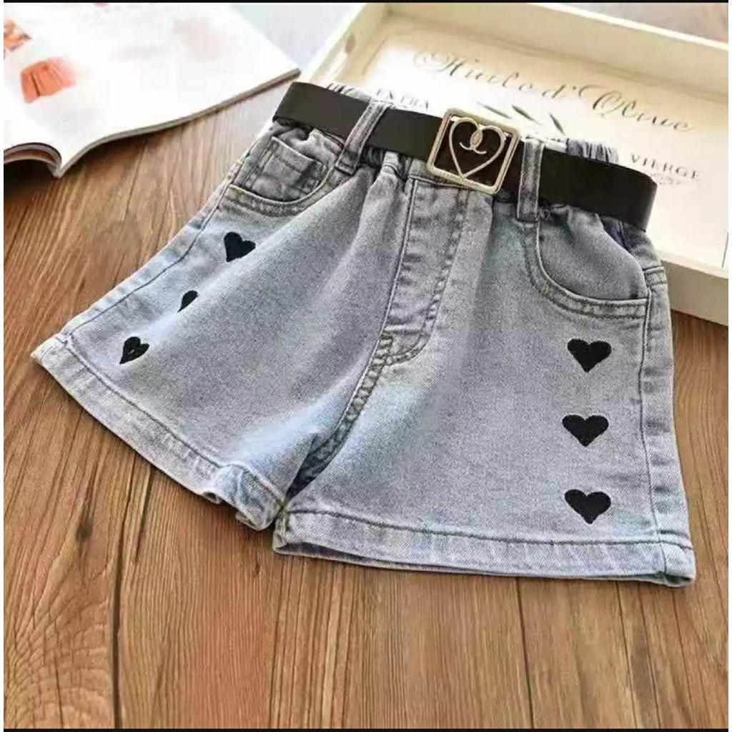 Quần đùi cho bé gái size 10-25kg chất jeans thun co giãn thoải mái