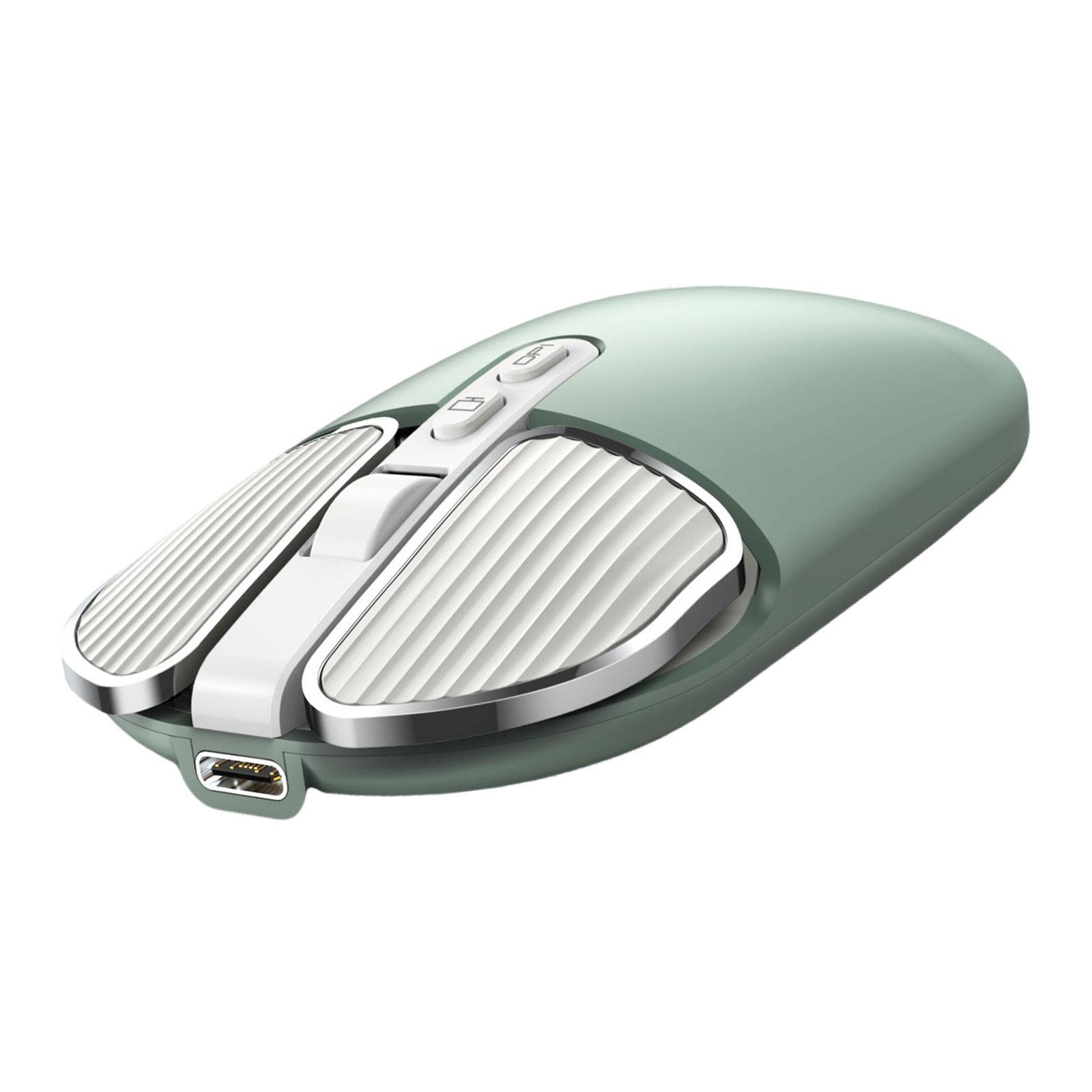 Bluetooth Wireless Mouse 5.1 and 2.4G USB Dual Mode Mouse for Green