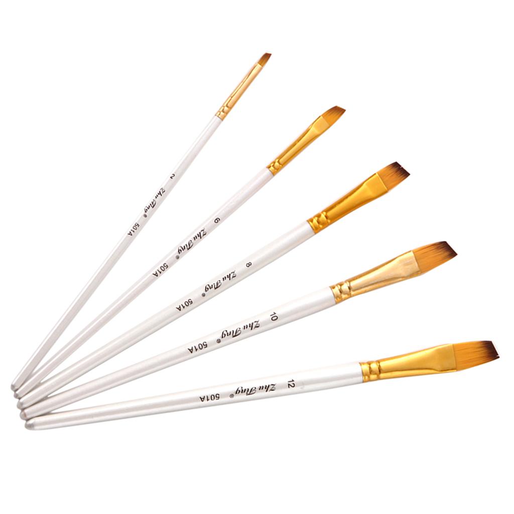 5 Nghệ Thuật Bút Lông Góc Cạnh Nghệ Sĩ Acrylic Tinh Dầu Vẽ Tranh Màu Nước Bàn Chải