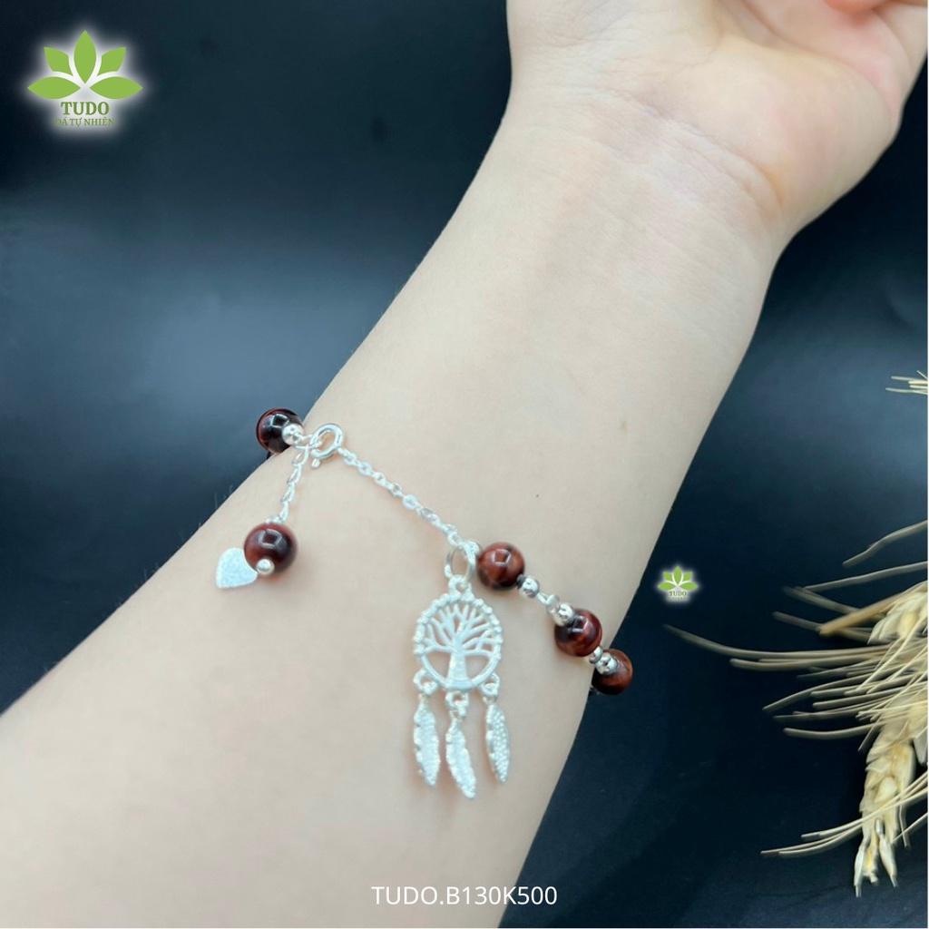 Vòng Tay Nữ Đẹp - Vòng Phong Thủy Mệnh Hỏa Thổ TUDO B130K500 VCBMHND Charm Dreamcatcher freesize