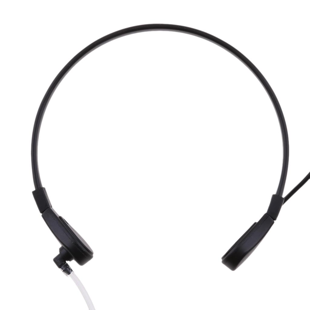 Throat Mic Covert Acoustic Tube Earpiece Headset With PTT for Two Way Radio