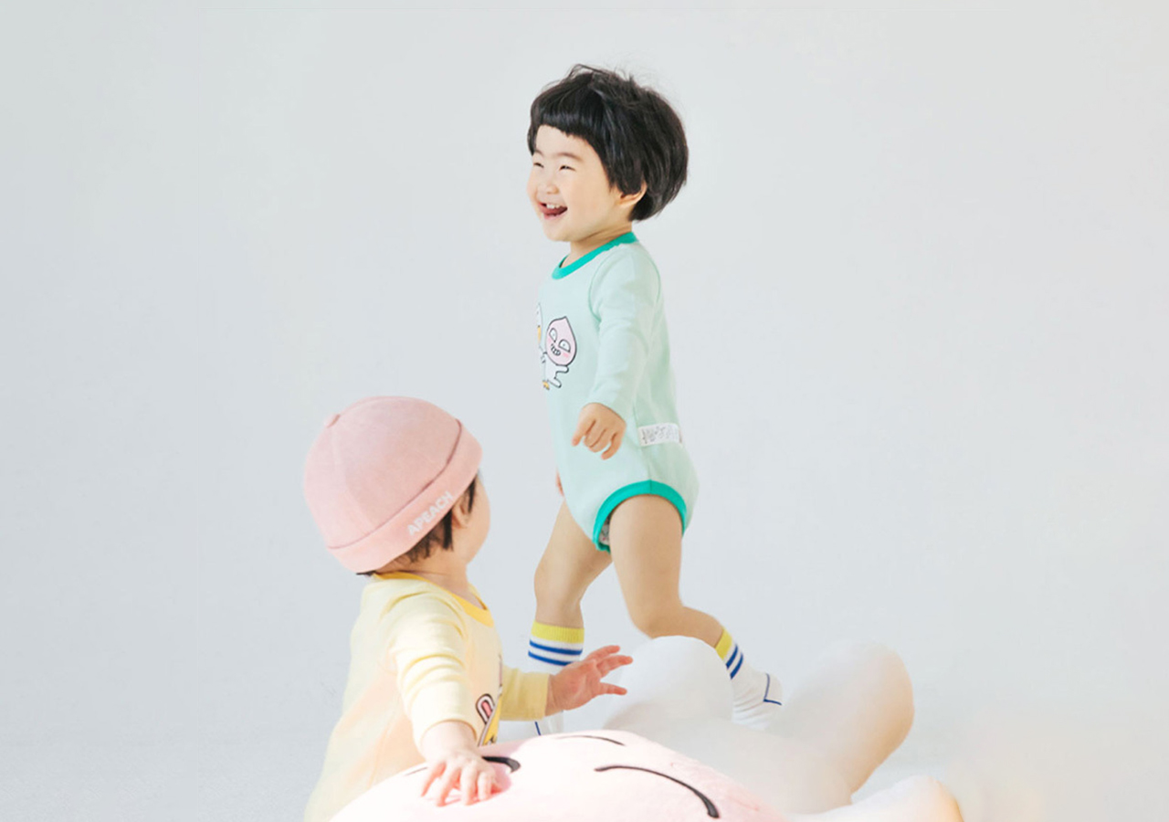 Bộ Bodysuit Baby Tube &amp; Apeach Kakao Friends Chính Hãng