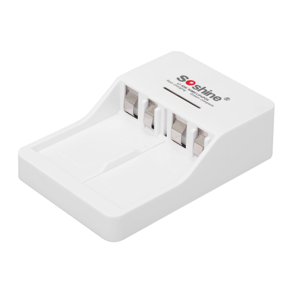 Bộ sạc pin đa năng Soshine V1 Đèn báo LED cho pin 9V Li-ion Ni-MH LiFePO4