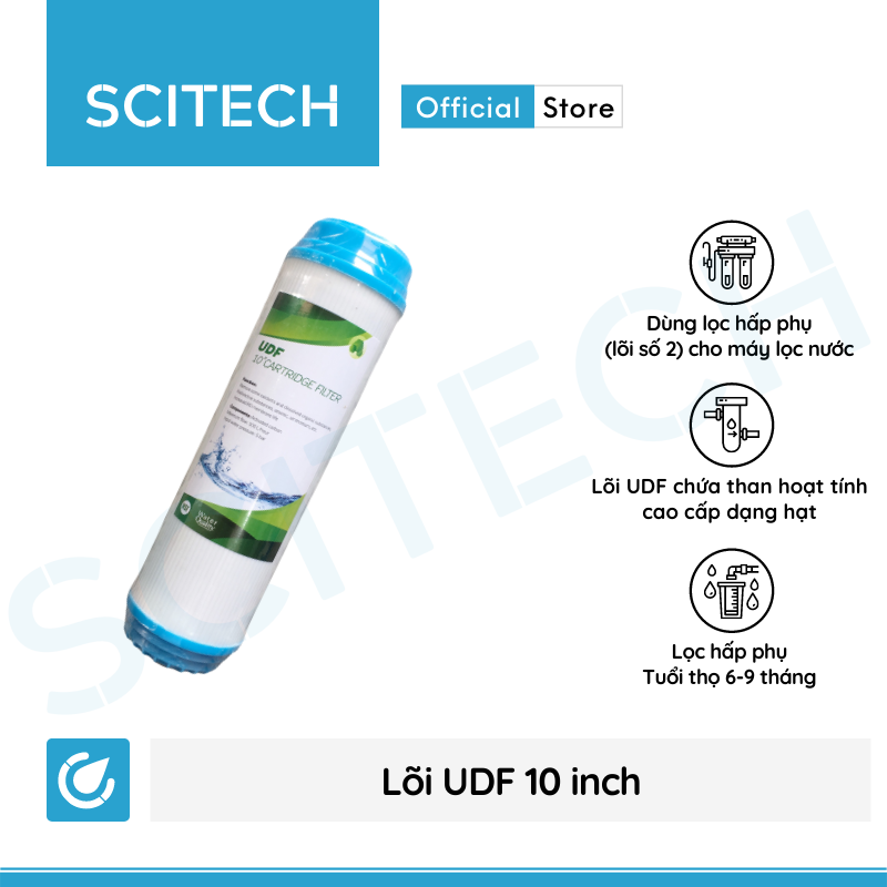 Lõi UDF/GAC 10 inch - Lõi số 2 máy lọc nước RO, bộ lọc thô - Hàng chính hãng