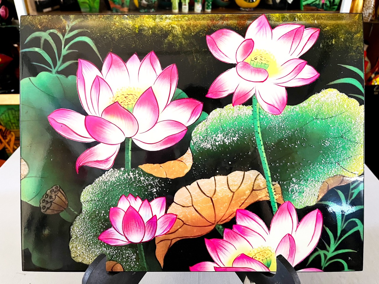 Tranh Sơn Mài - HOA SEN | Size 30x40 cm | Tinh Hoa Nghệ Thuật Việt – Thanh Tịnh và Trang Nhã