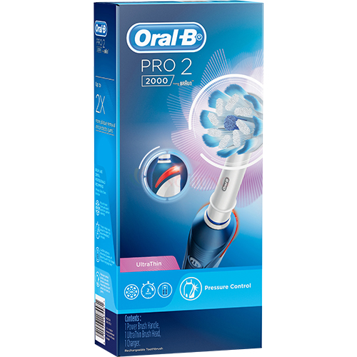 Hình ảnh Bàn chải điện Oral-B Pro 2 2000 UltraThin D501.513.2 - Hàng chính hãng