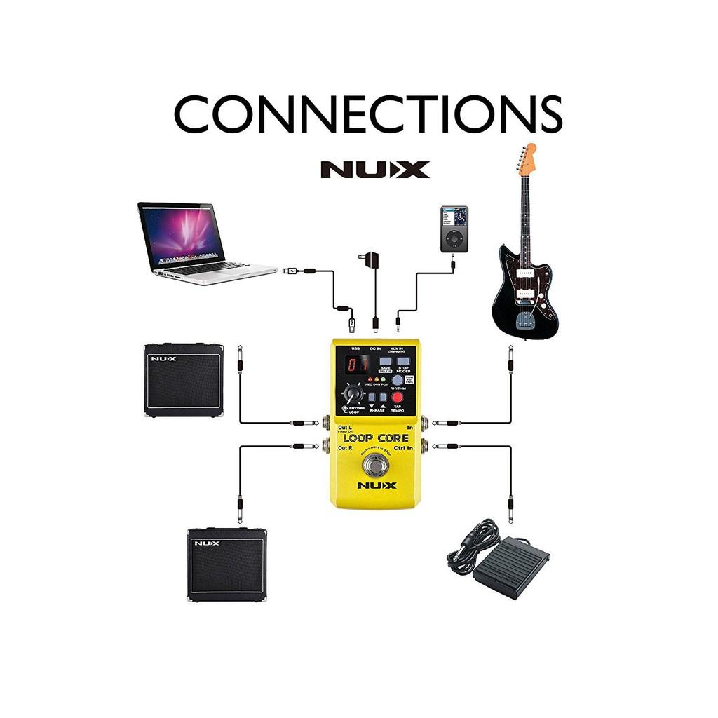 Phơ đàn Guitar tạo vòng lặp Nux Loop Core Effect Pedal