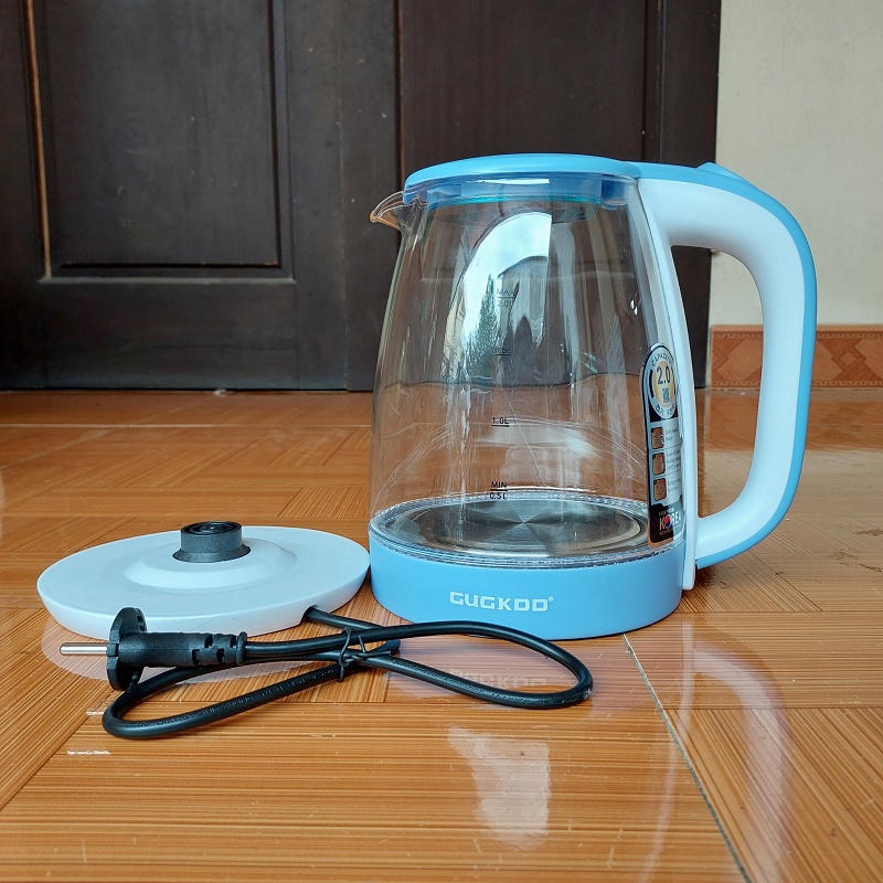 Ấm Siêu Tốc Thủy Tinh Cao Cấp COOKDD MINIIN 2 Lít Model GD -ST16 - Bình Siêu Tốc Có Đèn Led Tự Ngắt Khi Sôi - Hàng Chính Hãng