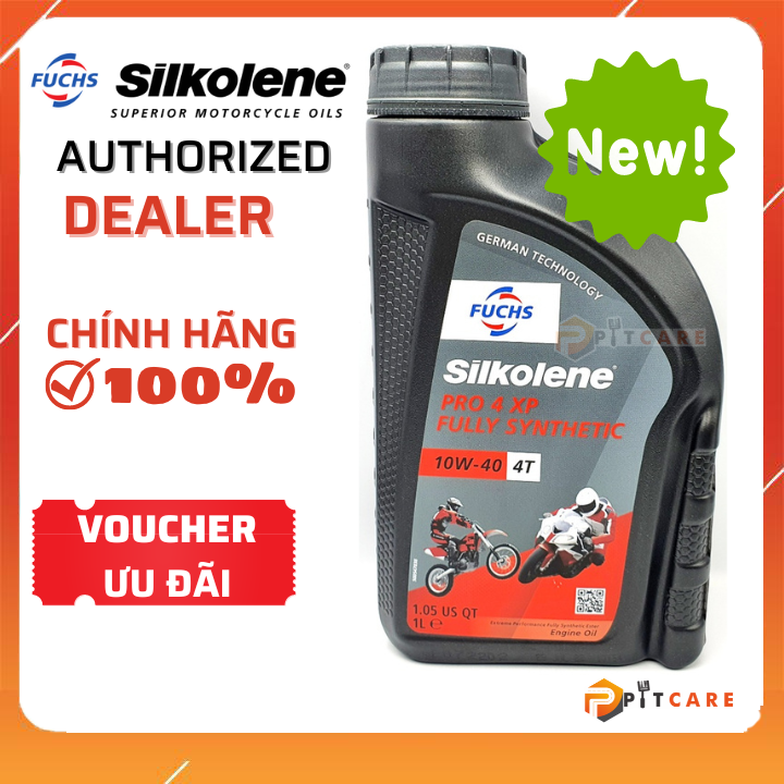 Nhớt Động Cơ Xe Máy Fuchs Silkolene 10W40 JASO MA2 API SM&SN 1 Lít