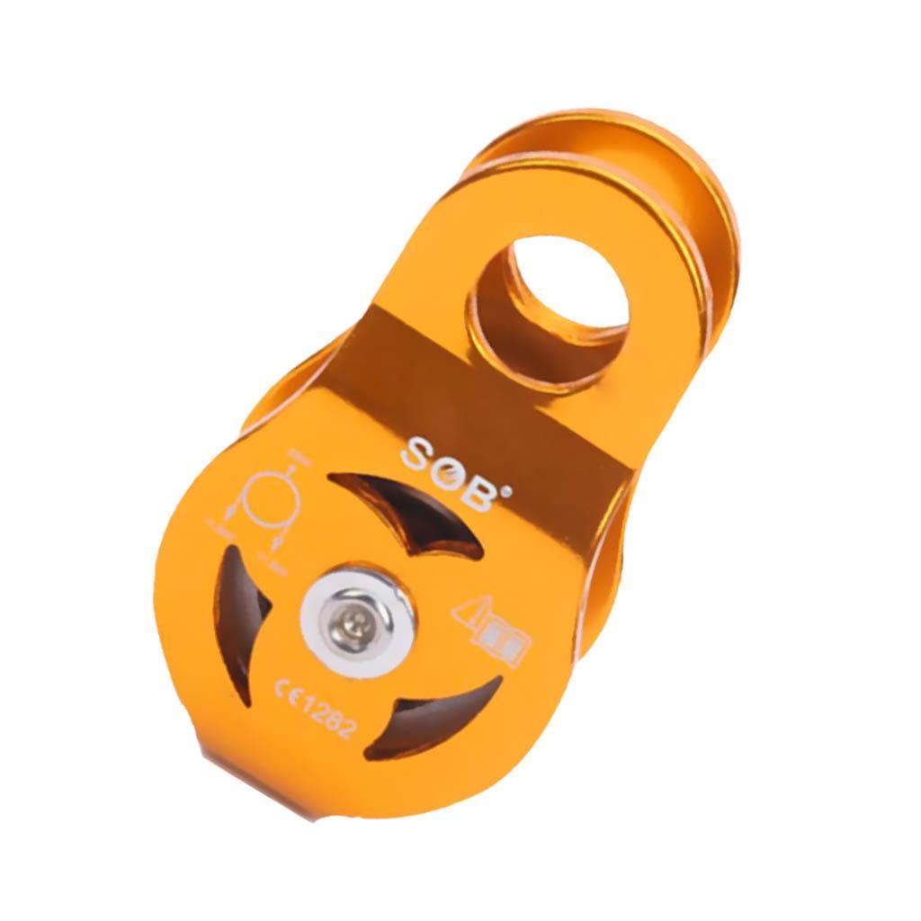 2pcs 23KN Durable Fixed Single Pulley for 8-13mm Rope Arborist Tree Rock Climbing Outdoor Rappelling