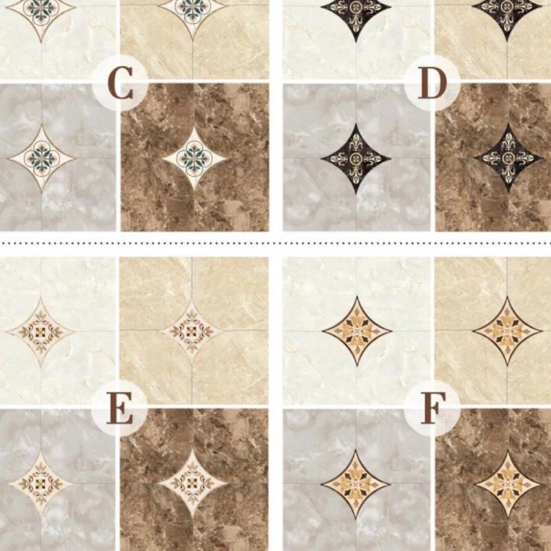 10 tấm Đề can dán tường, nền gạch hoa văn tuyệt đẹp size 11x11cm bám dính cực tốt không thấm nước