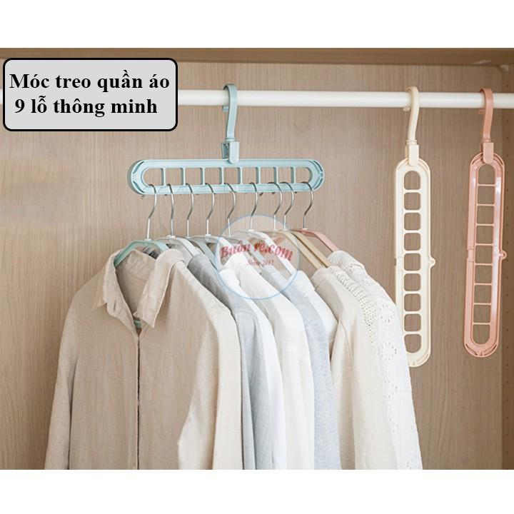 COMBO 5 MÓC TREO QUẦN ÁO ĐA NĂNG THÔNG MINH 9 LỖ TIẾT KIỆM DIỆN TÍCH br00472