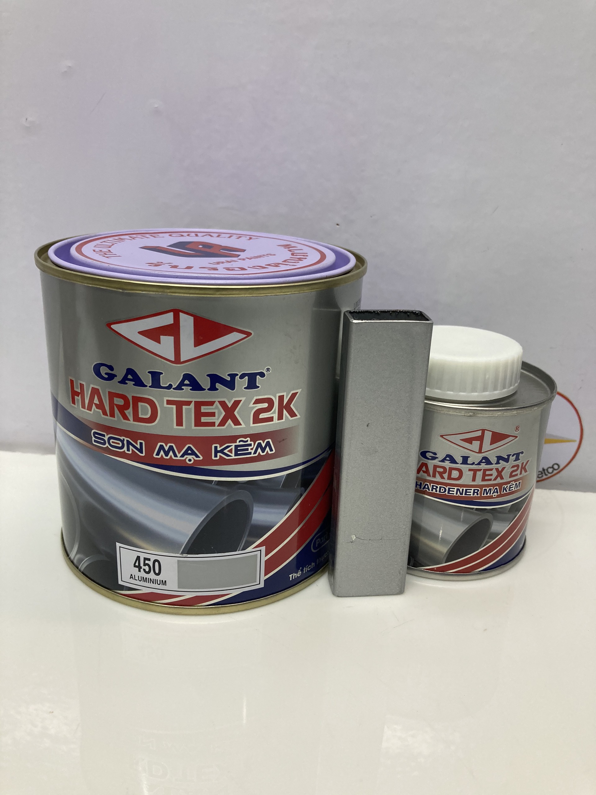 Sơn sắt mạ kẽm không cần lót Hard Tex 2K màu bạc 450 1L