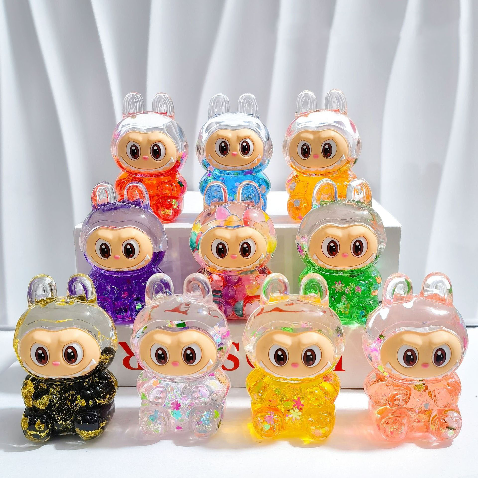 [SIZE TO] Đồ Chơi Mô Hình Labubu Charm Nước Thỏ Nước Dễ Thương Phát Sáng Dùng Làm Decor Trang Trí