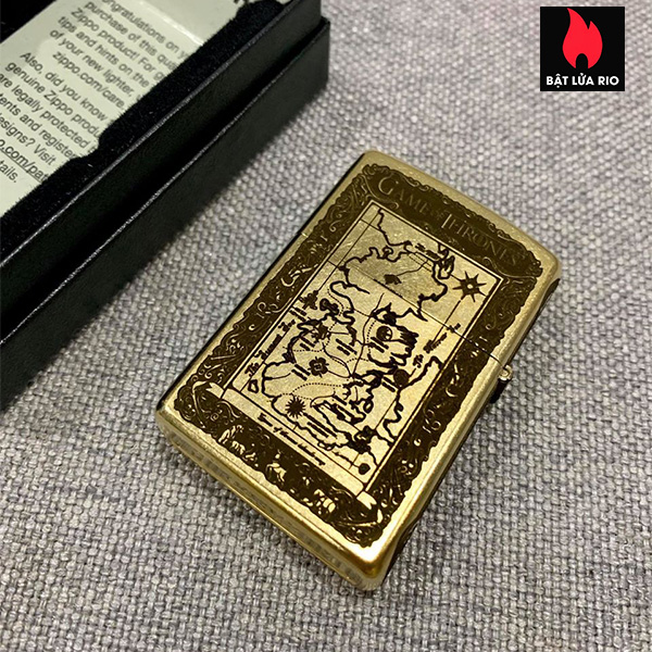 Bật Lửa Zippo Gold Dust 207G Khắc Trò Chơi Game Of Thrones 5 Mặt – Zippo 207G.Game