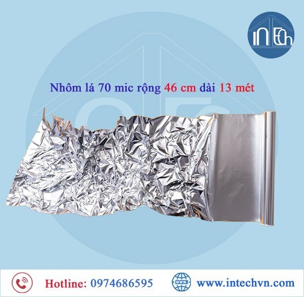 Màng nhôm Aluminum Foil (Giấy nhôm rộng 460mm dày 0.07mm dài 13m)