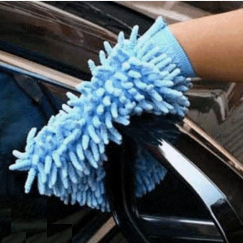 ️️ Bộ 1 chổi lau xe siêu sạch và 1 găng tay lau xe 6350 241 Tặng 1 bộ 4 miếng dán tay nắm cửa xe M 239.