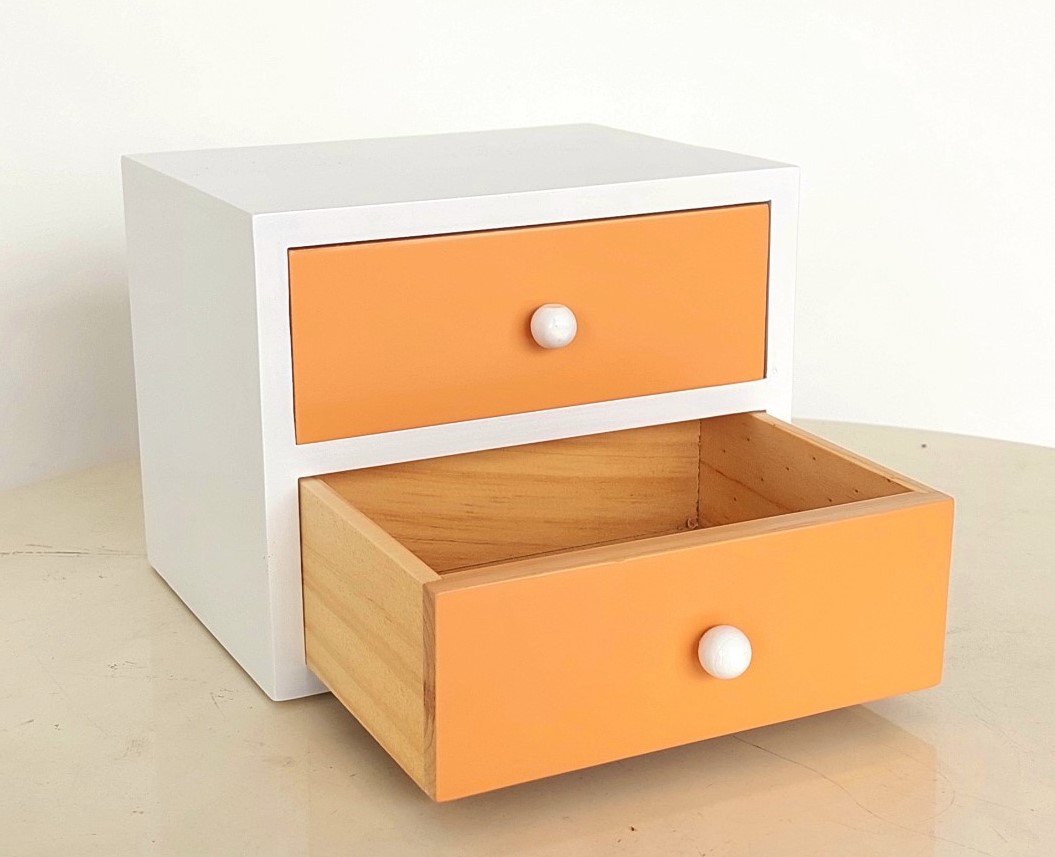 Hộp Gỗ Mini 2 Ngăn 17x14 cm Nhiều Màu, Hộp Nữ Trang Mỹ Phẩm - Hàng VN Xuất Khẩu