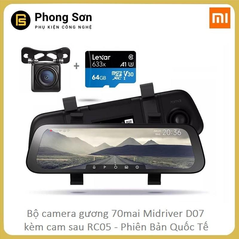 Camera hành trình gương - 70Mai rearview Dash cam Midriver D07