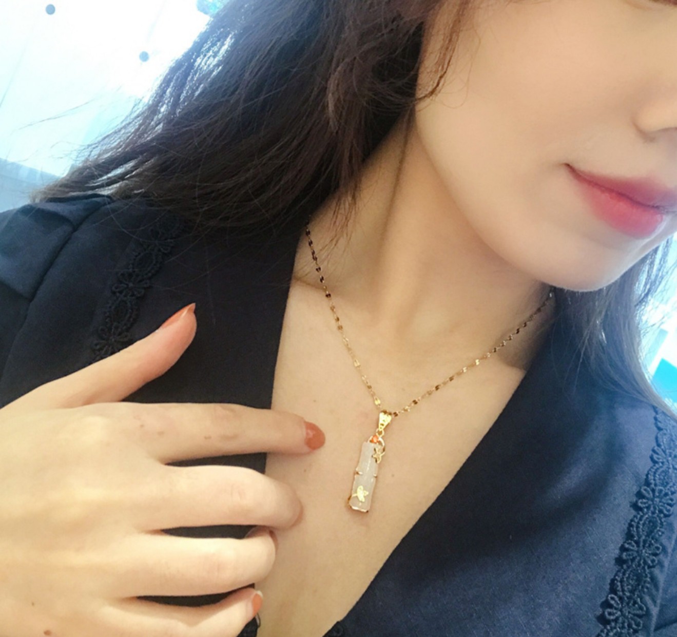 Dây chuyền nữ Mặt Ngọc CAO CẤP SANG CHẢNH