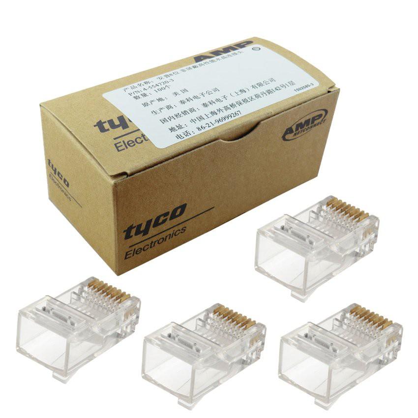 Bộ test mạng đa năng RJ45 + Kìm bấm mạng đa năng xanh + 100 hạt mạng