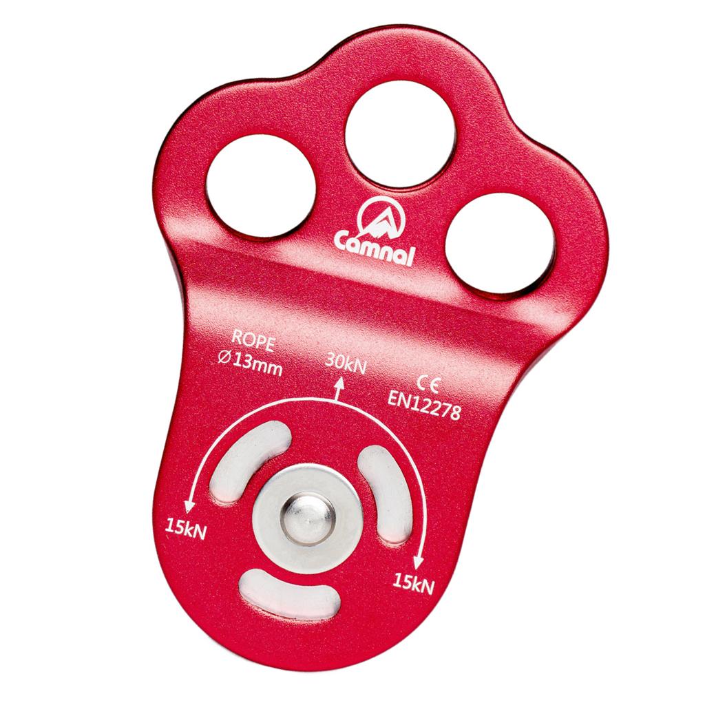 Outdoor Climbing 30KN Triple Attachment Pulley for 13mm Rope Tree Arborist