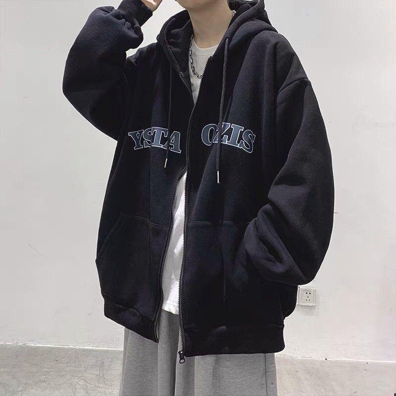 Áo khoác hoodie tay phồng Ozis chất nỉ xịn zip kéo form rộng unisex nam nữ_ mẫu áo khoác ulzzang thời trang thu đông mới
