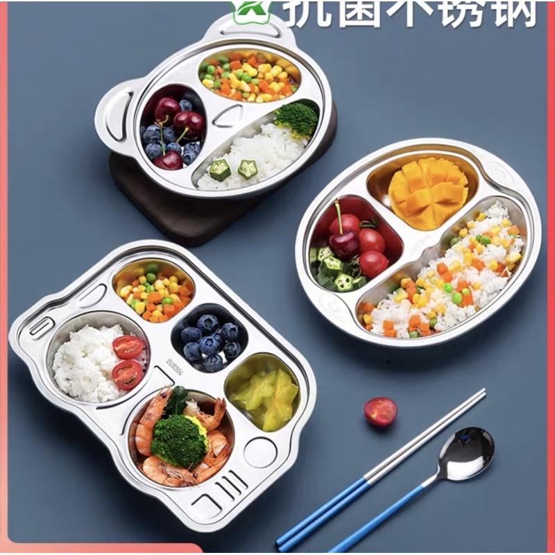 Khay cơm,khay ăn dặm cho các bé inox 304 cao cấp 100%