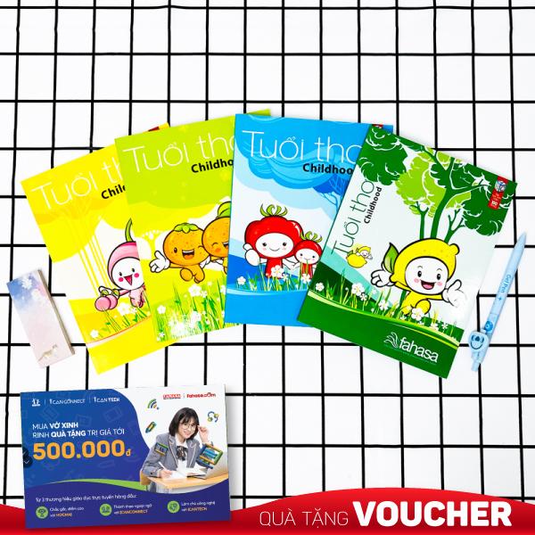 Combo 5 Tập Học Sinh 4 Ô Ly 100 Trang ĐL 100g/m2 - FAHASA (Mẫu Màu Giao Ngẫu Nhiên)