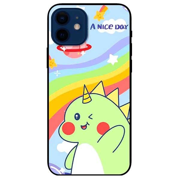 Ốp lưng dành cho Iphone 12 Mini - Iphone 12 - Iphone 12 Pro - 12 Pro Max - mẫu Khủng Long Xanh