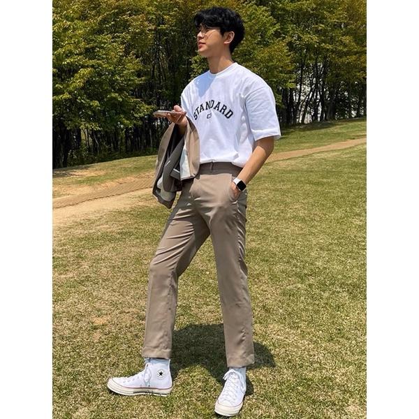Áo thun cotton 2 chiều áo thun basic nam phong cách hàn quốc