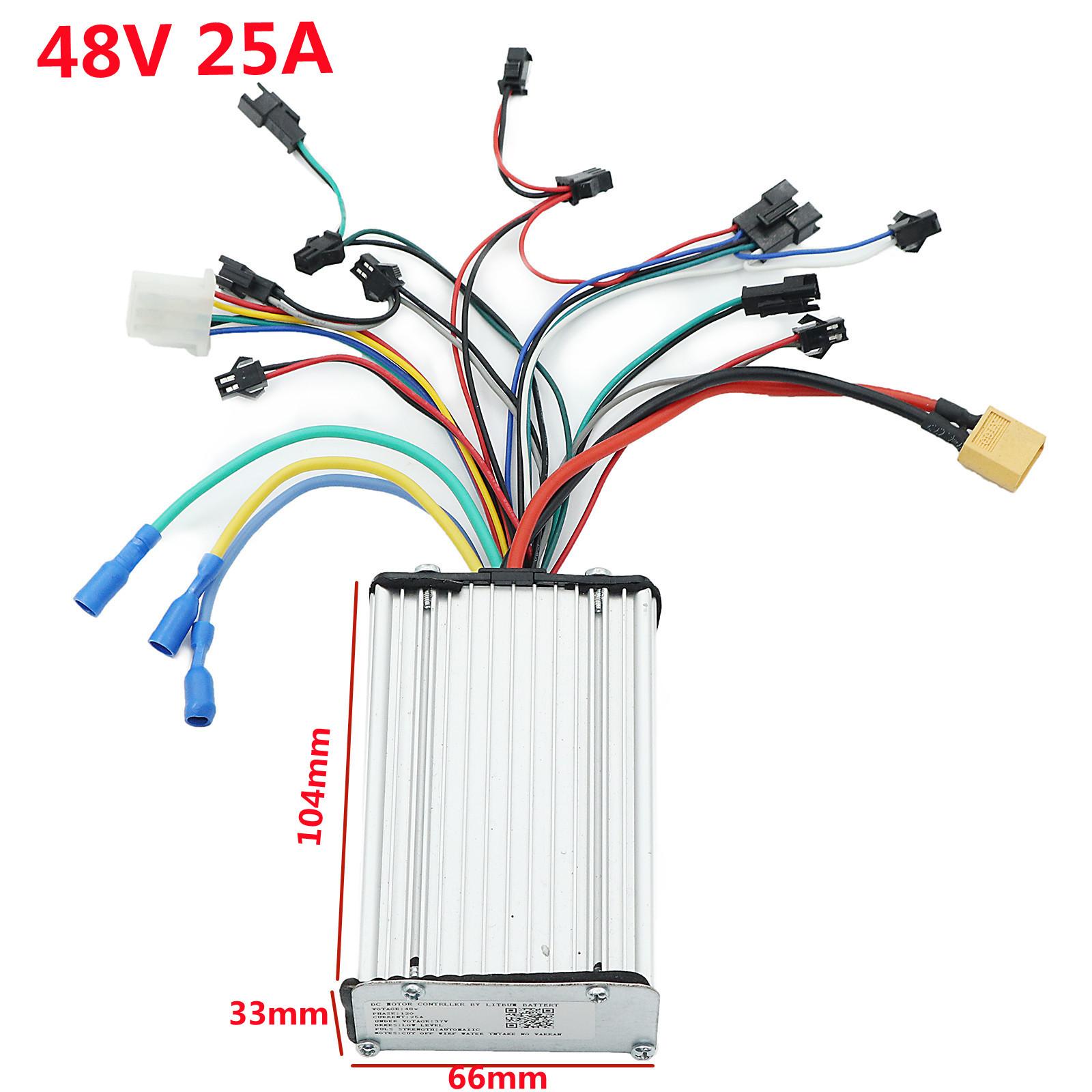 Bộ điều khiển động cơ không chổi than 36V18A 48V25A 60V25A với màn hình LCD hội trường, Thích hợp cho xe tay ga điện và xe đạp Color: 60V 25A