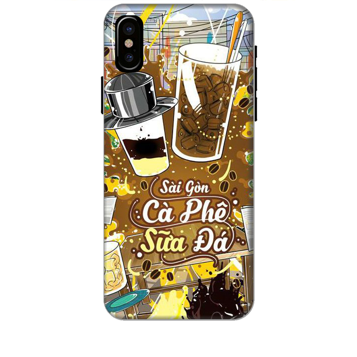 Ốp lưng dành cho điện thoại IPHONE X Hình Sài Gòn Cafe Sữa Đá - Hàng chính hãng