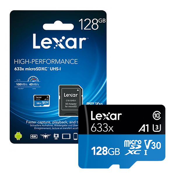 Thẻ Nhớ 128G Lexar 128GB MICRO 633X Tốc Độ 100mb/s (hàng chính hãng)