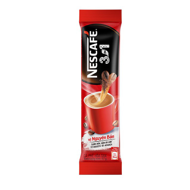 Cà phê hoà tan NESCAFÉ 3IN1 VỊ NGUYÊN BẢN - công thức cải tiến - COMBO 3 hộp x 20 gói - [TẶNG 4 HỘP NHỰA INOCHI 750ml &amp; 1000ml]