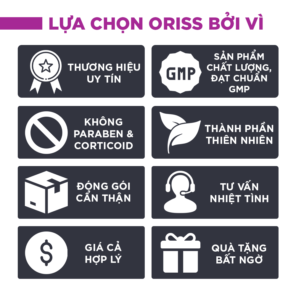 Kem Nứt Gót Dưỡng Ẩm, Giảm Đau, Làm Lành Nhanh Vùng Nứt Gót Chân Oriss - Dưỡng Ẩm Vượt Trội Suốt 24h - tuýp 30g 