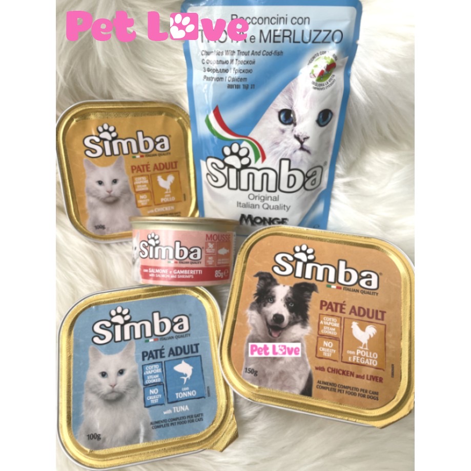 Pate Simba dinh dưỡng cao cấp cho chó mèo (Monge, Ý)