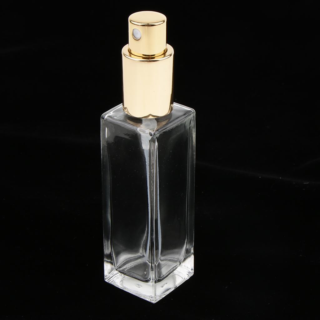 4x Portable Travel Glass Refillable Perfume Atomizer Bottle Spray Container