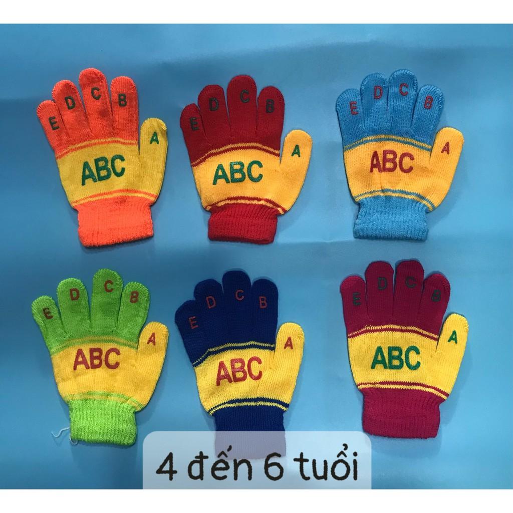 Combo 6 đôi găng len , bé từ 2 tuổi đến 6 tuổi , lựa chọn theo tuổi bé , giao nhiều màu ngẫu nhiên như hình , ảnh thật ,