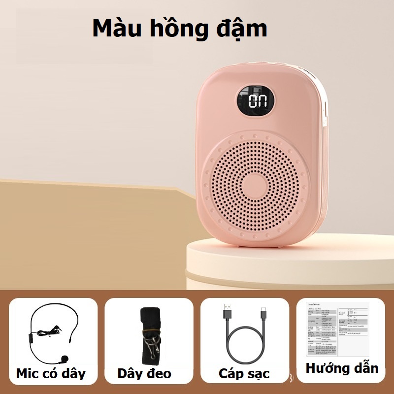 Loa trợ giảng có dây S20 có bluetooth, âm thanh Hi-Fi chất lượng cao, pin bền