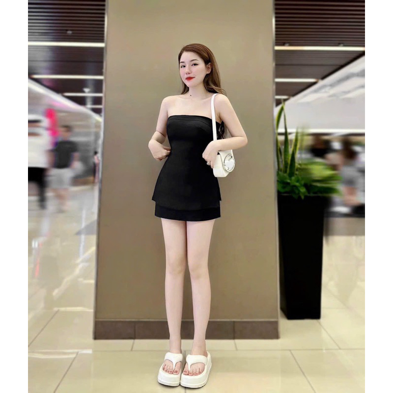 Set Áo Cúp Ngực Xẻ Đùi Kèm Chân Váy