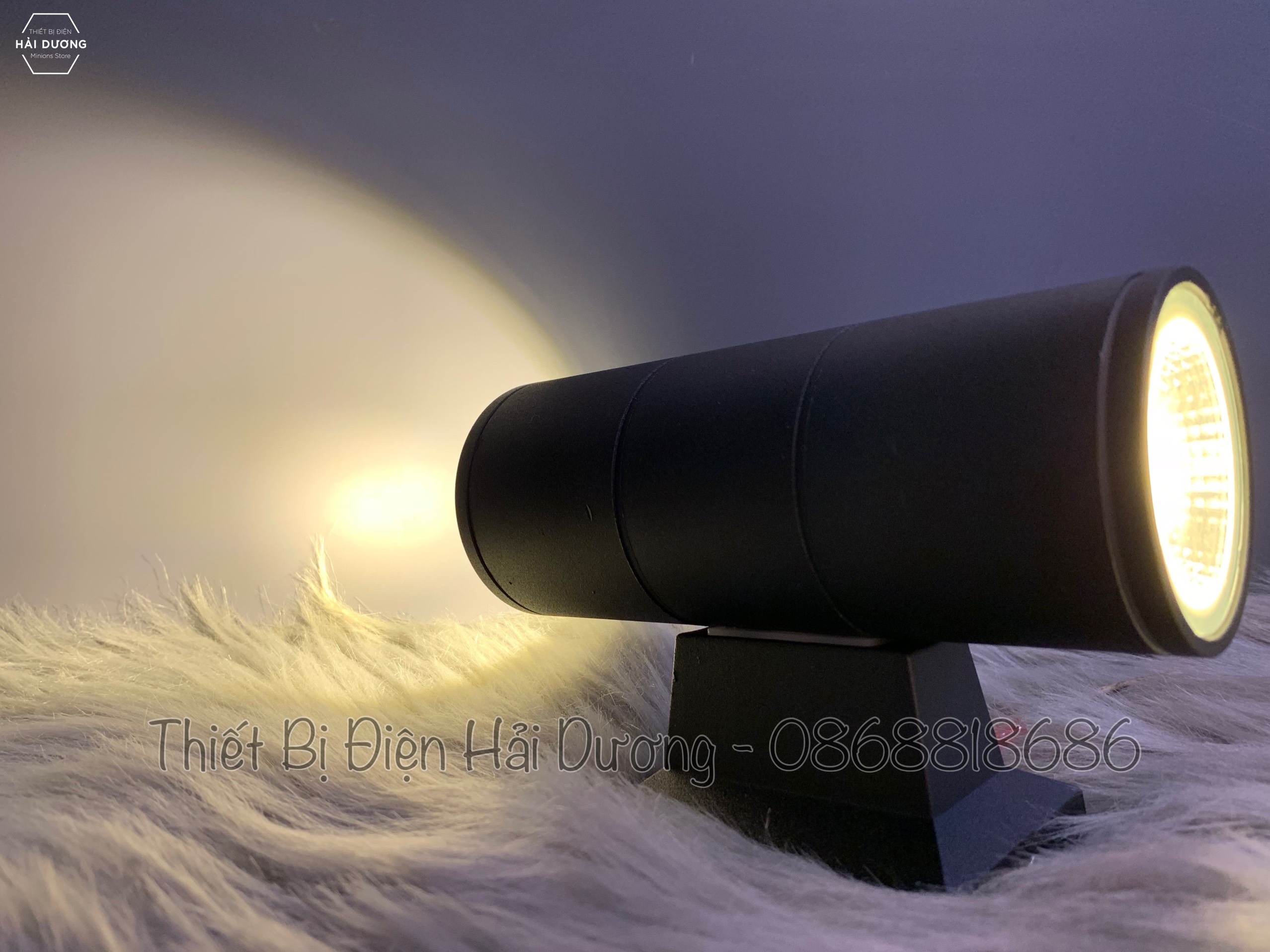 Đèn led gắn tường hình trụ TN916 6w - Ánh sáng vàng - Chống nước thân nhôm - Cầu Thang Cổng Hiên Nhà Sân Vườn