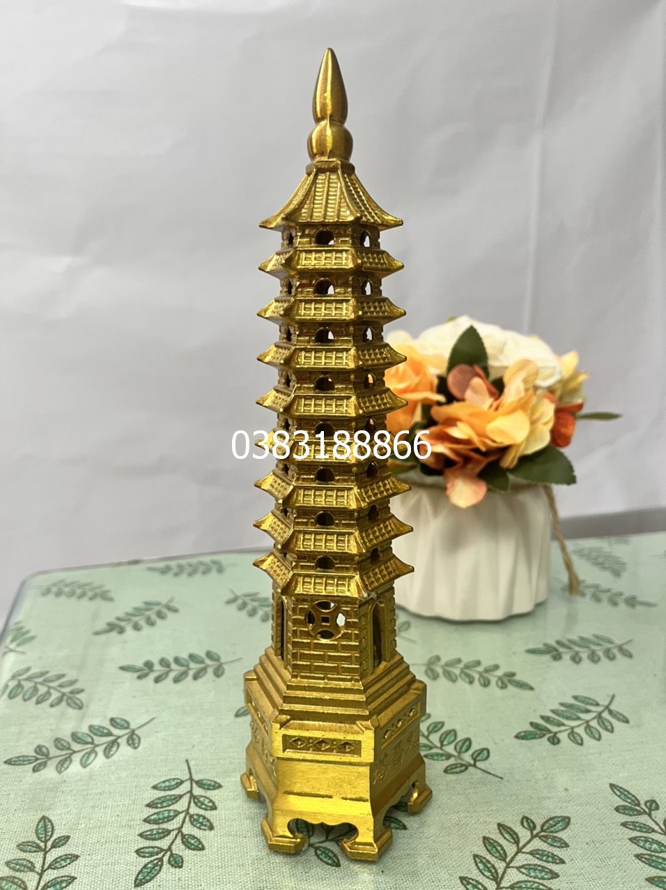 Tháp văn xương 9 tầng bằng đồng 18cm